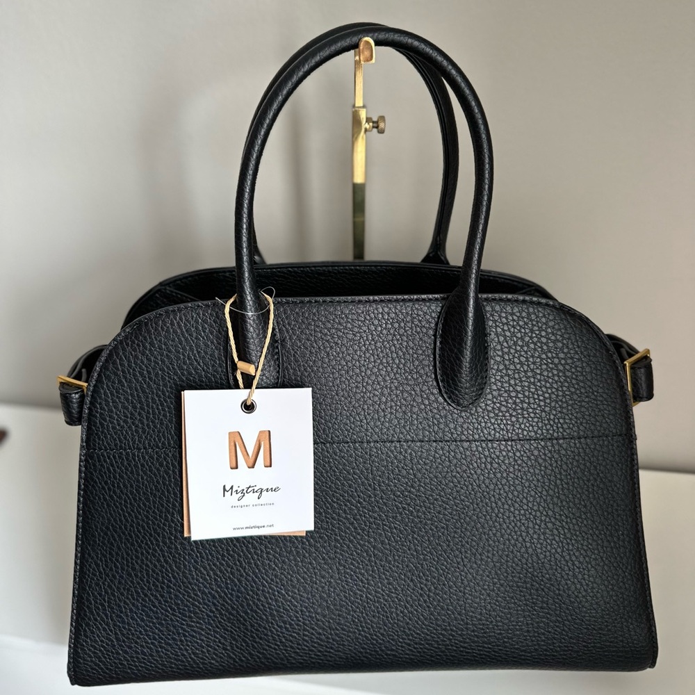 Viral on TikTok Miztique Black Satchel Tote with Buckle detail NWT ✨